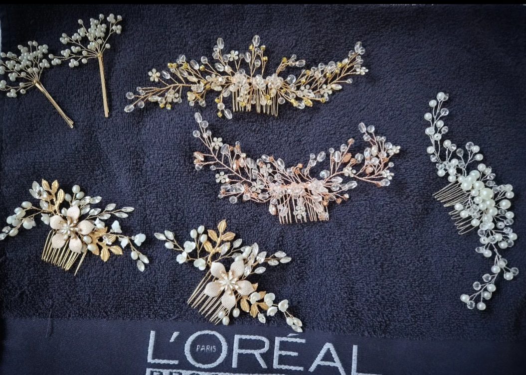Haarschmuck aus Perlen und Kristallen